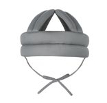 Elderly Safety Helmet - Anti Shock, Anti-Fall Cap, Soft Breathable Sponge Hat, Adjustable Elder Head Protection with Chin Strap, Brown, Grey (Grey)