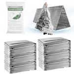 Kovshuiwe Emergency Mylar Thermal Blankets,4/10/30-Pack Space Blanket Survival kit Camping Blanket,Thermal Blankets Survival,Emergency Blankets Perfect for Outdoors,Hiking,Survival,Bug Out Bag