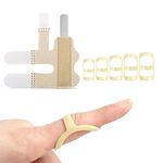 6pcs Oval Finger Splints,Finger Support Brace Stabilizer,Trigger Finger Splint,5 Graduated Oval Trigger Finger Splint & 1 Finger Sleeve Straightener Brace for Finger Knuckle Immobilization,Arthritis.