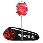 Apacs Nano Fusion Speed 722 (76 grams, Made in Vietnam) Ulta Light Weight | Japanese Graphite Unstrung Badminton Racket with Free Full Cover | G2-4 1/8 inches (Black)