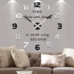 Vangold Modern 3D Acrylic Mirror Metal Luxury Frameless Large Wall Stickers Clocks Style Watches Hours DIY Room Decor Home Decorations