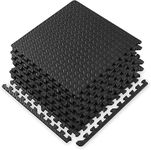 Top Home Solutions® Gym Flooring – 10mm Pack of 24 Interlocking Floor Mats 60 x 60cm, Eva Puzzle Rubber Tiles, Non-Slip Rubber Foam Mats, For Home Workout, Garage, Yoga & Fitness