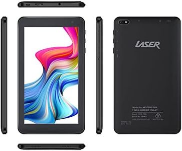 Laser 7" Android 10 Tablet - Quad-Core, IPS Display, Bluetooth, Expandable Storage with Blue Case