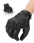 KEMIMOTO Full Finger Outdoor Gloves for Men, Motorcycle Cycling Gloves with Touchscreen for Work Sports Motorcycle Cycling Camping hiking