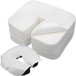 500 Count Disposable Face Cradle Covers, Medical-Grade, Ultra Soft, Luxurious, Non-Sticking Massage Face Covers, Headrest Covers for Massage Tables & Massage Chairs
