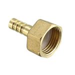 sourcing map Brass Barb Hose Fitting Connector Adapter 8mm Barbed x 1/2 PT Female Pipe