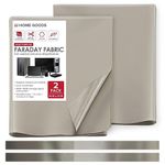 JJ CARE Faraday Fabric [Pack of 2 - 44" x 39" Faraday Cloth + 1" x 24" Long Faraday Tape + Instructions] - EMF Shielding Fabric & Radiation Protection from Bluetooth, GPS, 5G Signal Blocker, WiFi Jammer