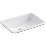 KOHLER K-2214-G-0 Ladena Undercounter Bathroom Sink, White