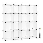 SONGMICS Cube Storage Organizer, 16 Cube Closet Organizers 48.4 x 12.2 x 48.4 Inches, White ULPC44L