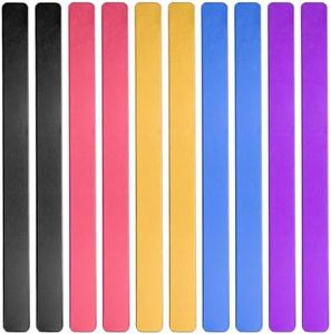 ABBECIAO Anodized Aluminum Color Bracelet Blanks 1/2" x 7" x 0.05" for Laser Engraving and Metal Stamping (Pack of 10) Mixed Colors