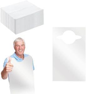 TANEMUDO 220 Packs Disposable Bibs for Adults, 14 x 24 Inch, Waterproof, White, Adult Elderly Supplies
