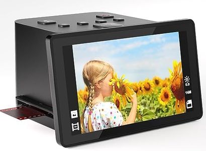 Slide & Negative Scanner Digital Film Scanner with Large 5" LCD Screen,Negatives Film and Slide Digitizer Convert Color & B&W Negatives & Slides 35mm, 126, 110 Film & Super 8 Slide to 22MP JPEGs