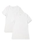 Amazon Essentials Women's Classic-Fit Short-Sleeve Crewneck T-Shirt, Pack of 2, White, S