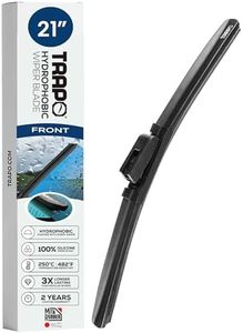 Trapo - 21” Hydrophobic Front Windshield Wiper Blade - Universal Fit for Most Vehicles - Durable & Silicone - Strong Water-Repellent Coating - Prevents Water Build-Up - Quick & Easy Install - 1 Blade
