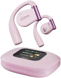 Cleer ARC 3 Open Ear Headphones - Dolby Audio, Snapdragon Sound True Wireless Earbuds, 50Hr Battery, Bluetooth 5.4, IPX 7, Multi-Point, Smart Controls, Wireless Charging Smart Case, Comfort Fit, Pink