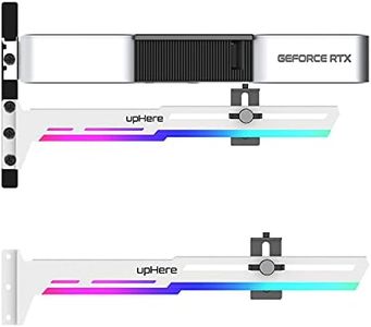UpHere GPU Brace Blanco Tarjeta Gráfica ARGB LED Sync Ajustable Según la Tarjeta Gráfica para Soporte de Tarjeta de Vídeo