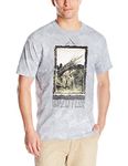 LIQUID BLUE Men's Led Zeppelin Man with Sticks Short Sleeve T-Shirt, Light Grey, Large