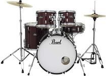 Pearl Roadshow Drum Set 5-Piece Complete Kit with Cymbals and Stands, Wine Red (RS525SC/C91)