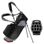 Sun Mountain H2NO Eclipse E4.5 VLO Waterproof 14-Way Stand Carry Golf Bag – Nickel/Black/Red (2026)