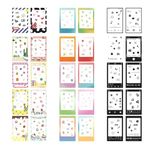 HIYQIN Photo Border Stickers - 30pcs Lovely Mini Photo Film Stickers Compatible with FujiFilm Instax Mini 12/11/9/8/7S/70/40/50S/ EVO Instant Film