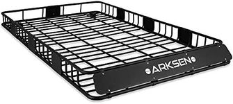 ARKSEN 84 x 50 Inch Universal 150LB Heavy Duty Roof Rack Cargo with Extension Car Top Luggage Holder Carrier Basket for SUV, Truck, & Car Steel Construction