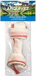 Arquivet, Hueso Nudo Rojo, Snacks Piel para Perros, 11 cm (Bolsa 1 ud,)