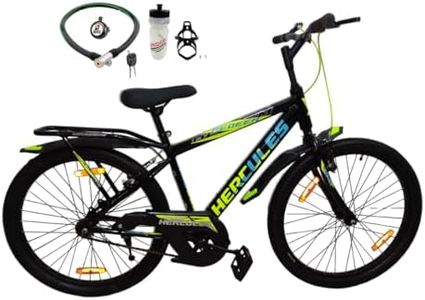 Hercules Redeem Ranger 24T Sports Cycle | Power Brake | Internal Carrier | Single Speed Bicycle | 85% Semi-Assembled Bike | Girls Boys | Sutaible Age 9-13 Years | Black