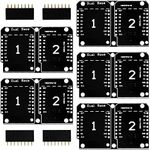 AZDelivery 5 x Double Socket Dual Base Shield compatible with D1 Mini NodeMCU ESP8266 DIY PCB Expansion Board including E-Book!
