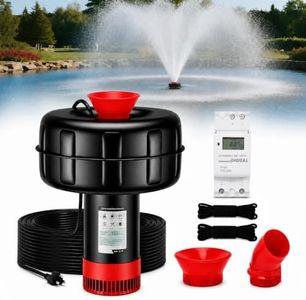 KYZDZQ 15000 GPH Pond Fountain Aerator, 110V,Floating Pond Fountain Pump with Stainless Steel Body, Pond Aerator Pump for Small & Large Ponds and Lakes (Rosa)