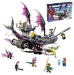 LEGO DREAMZzz Nightmare Shark Ship 71469, Construct The Building Toy Set as a Flying Pirate Ship or a Monster Truck, Includes 4 Minifigures, Shark Toy, Gift for Tweens and Kids Ages 10 and Up