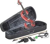 Stagg EVN 4/4 MRD Silent Violin Set with Case - Metallic Red