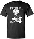 PICTURE IT - SICILY 1922 golden girls funny - Mens Cotton T-Shirt, XL, Black