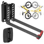 Mimoke Swivel Bike Wall Mount - Space-Saving Indoor Bike Storage Rack for Garage | 3 Level Length Adjustment Hook for Various Tire Size | Effortless Hanging Wall Mounted Bicycle Hanger (1)