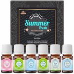 MYOC Summer Fresh Essential Oils Gift Set for Aroma, Candle Making, Soap Making, Bath Bombs, Diffusers | 10ml Pack of 6