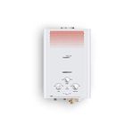 V-Guard Brio 6 Litre LPG Gas Geyser for Bathroom | 9-Layer Advanced Safety | Summer-Winter Mode | Flame & Water Control Knob | Child Safety Lock | White