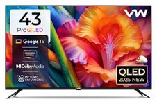 VW 109 cm (43 inches) Pro Series 4K Ultra HD Smart QLED Google TV VW43GQ1 (Black)