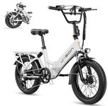 Jasion EB7 ST Electric Bike for Adults, 1000W Peak Power Motor 55 Miles 28MPH Top Speed Folding Ebike, 48V 10AH Built-in Battery Dual Suspension, 20" Fat Tire Electric Bicycles, ULCertifiled, 7-Speed