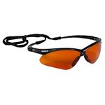 KLEENGUARD 19642 V30 Nemesis Safety Glasses, Copper "Blue Shield" Lenses with Black Frame (Pack of 12)