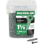 Backer-On 23416 9 by 1-5/8" Serrated Head Star Drive Cement Board Screws (575 Pack)