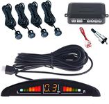 Kit 4 Sensors as Parking Aid for Car with LED Display and Acoustic Signal Can be Painted