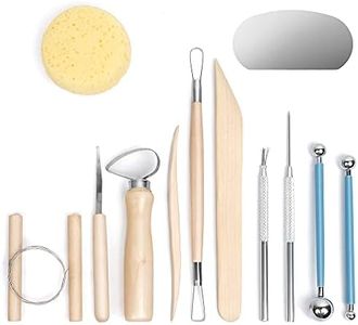 Nozomy Clay Tools,12PCS Pottery Clay Sculpting Tool Set