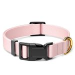 Rnivvi Dog Collar, Adjustable Pink Dog Collar for Small Dogs, Cute Puppy Collar for Boy and Girl Dogs, Classic Heavy Duty Pet Collars with Quick Release Buckle for Walking Running, XS Cat/Dog Collar