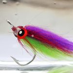 Tigofly 12 pcs 4 Colors 2/0 High Carbon Hook Wounded Minnow Fry Salmon Trout Sea Bass Steelhead Minnow Fly Fishing Flies Lures