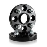 Customadeonly 2 Pieces 0.787" 20mm Hub Centric Black Wheel Spacers Bolt Pattern 4x100 with Lip CB 54.1mm 12x1.5 Studs Compatible for Tercel MR2 Corolla Prius MRS Yaris Echo xA xB iQ Mx-3 Miata