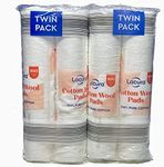 T ALDI Lacura Pure Cotton Wool Pads 2 x 200 Twin Pack Non-Fleecing No Shed 400 Pads