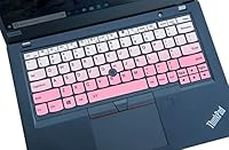 Keyboard Cover for Lenovo ThinkPad L13 Gen 4 & X13 & L13 Gen 3 2 1, L13 Yoga Gen 4 & Thinkpad X13 & L13 Yoga Gen 3 2 1, ThinkPad X390 X395 Laptop, Thinkpad L13 Gen 4 Keyboard Skin - Gradual Pink