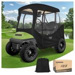 10L0L Golf Cart 2 Passenger Enclosure for Club Car DS, Precedent, Onward & Tempo, 4-Sided Clear Window Rain Snow Cover All Weather Waterproof Windproof