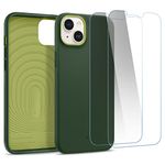 Caseology Nano Pop 360 Case with Screen Protector 2 Pack Compatible with iPhone 14 Case 5G (2022) with iPhone 13 Case (2021) - AVO Green