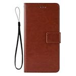 TIANCI Wallet Case for ZTE Blade 20 Cover, Flip Case for ZTE Blade 20 Retro Style Wallet Stand Cover, Case Wallet PU Leather Phone Cover for ZTE Blade 20 Brown