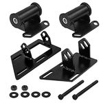 PQY Iron Conversion Motor Mounts+Frame Mount Adapter Plate Compatible with 1983-2005 Chevy GMC Blazer Jimmy Sonoma S10 S15 V8 SBC 350